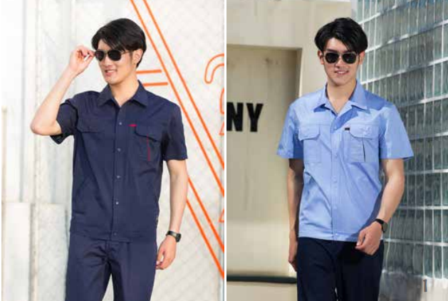 工地短袖工作服定制設(shè)計款式/logo、面料材質(zhì)/顏色