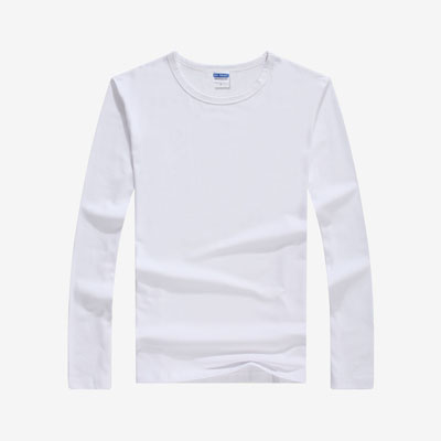 長(zhǎng)袖圓領(lǐng)全棉T恤衫訂做